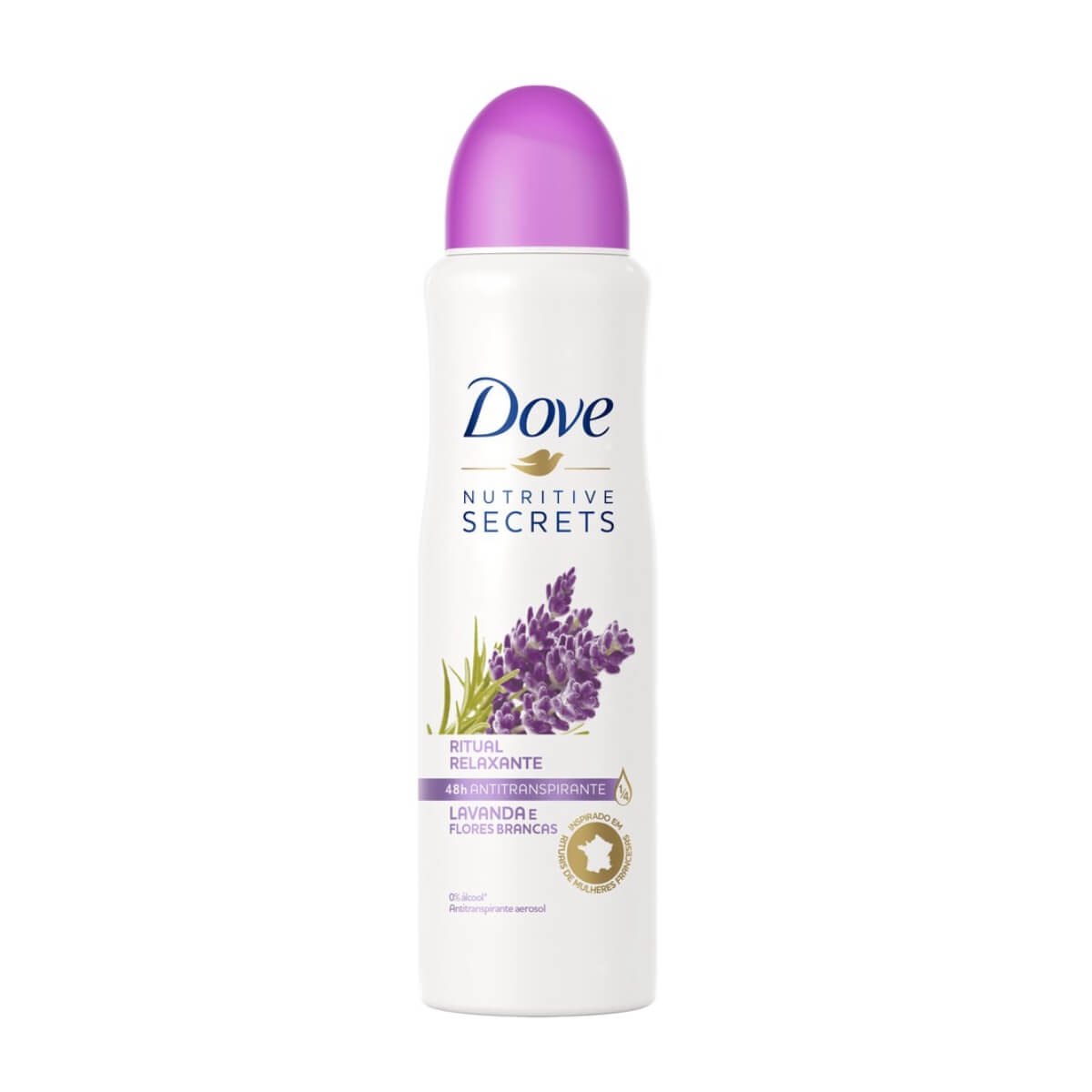 Desodorante Antitranspirante Aerosol Dove Nutritive Secrets Lavanda e Flores Brancas 150ml