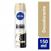 Desodorante Antitranspirante Aerosol Nivea Invisible Black & White Toque de Seda 48h com 150ml