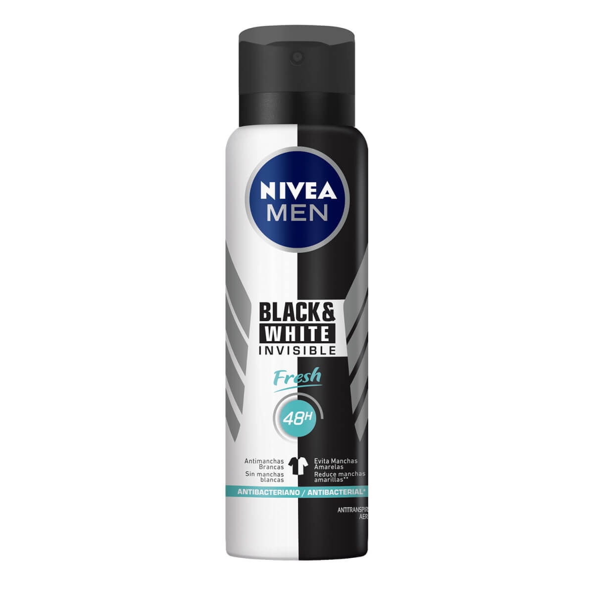Desodorante Antitranspirante Aerosol Nivea Men Black&White Invisible Fresh com 150ml Menor preço em Desodorante Antitranspirante Aerosol Nivea Men Black&White Invisible Fresh com 150ml