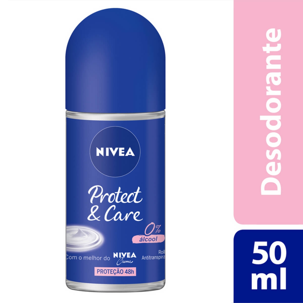 Desodorante Nivea Protect & Care Roll On Feminino Antitranspirante com 50ml Menor preço em Desodorante Nivea Protect & Care Roll On Feminino Antitranspirante com 50ml