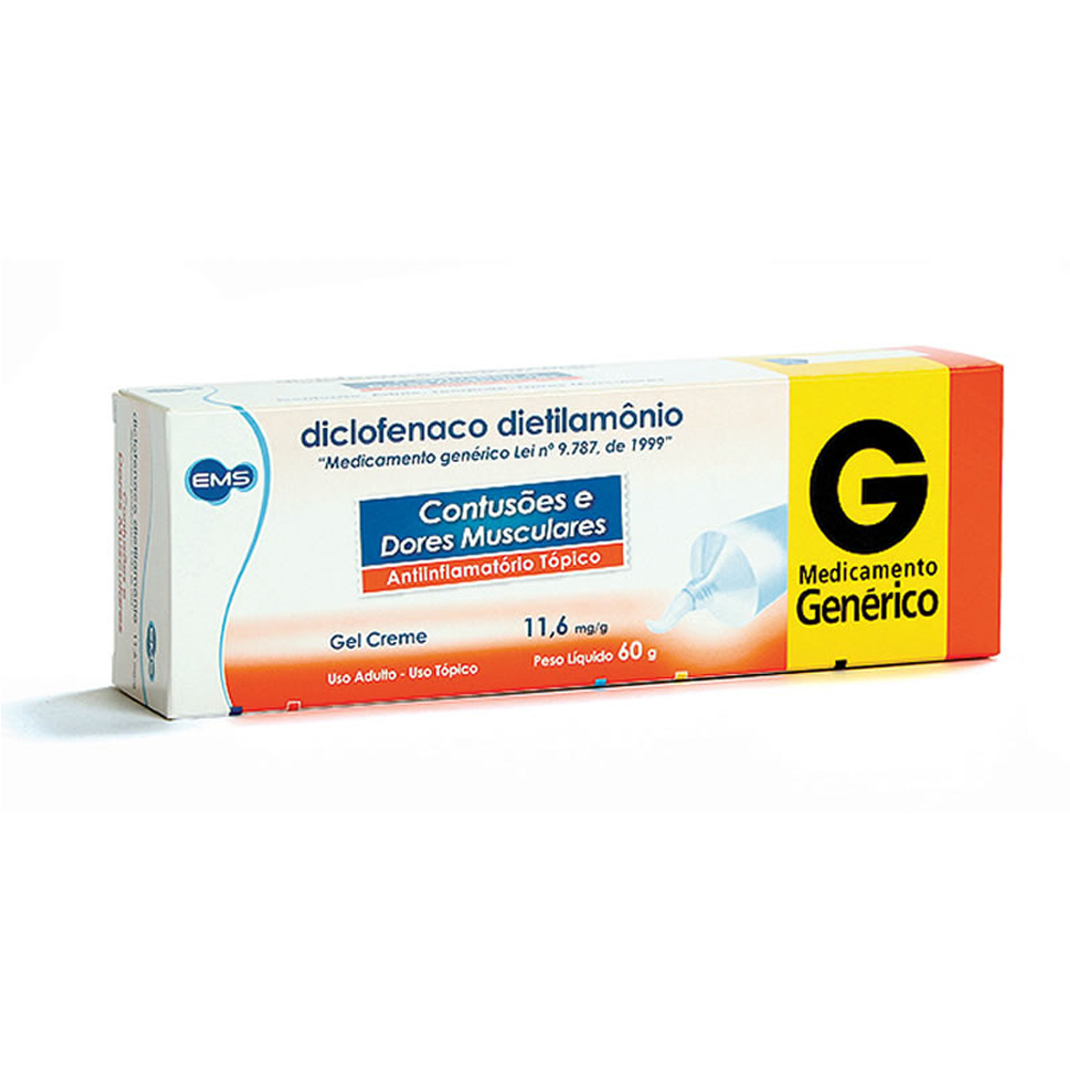 Diclofenaco Dietilamônio 11,6mg/g EMS Gel Creme com 60g