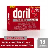 Doril Enxaqueca Ácido Acetilsalicílico 250mg + Paracetamol 250mg + Cafeína 65mg 18 comprimidos
