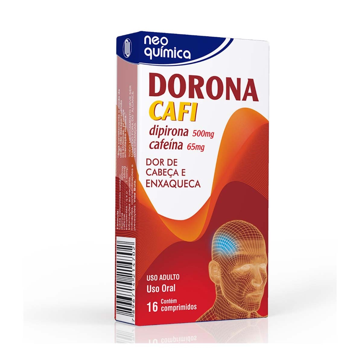 Dorona Cafi Dipirona 500mg + Cafeína 65mg 16 comprimidos