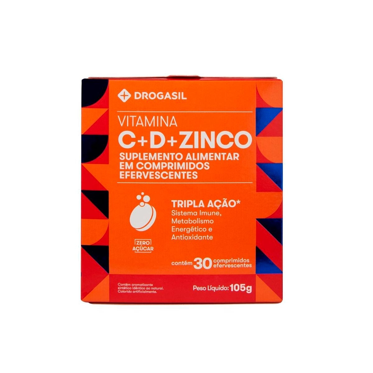 Drogasil Vitamina C 1g + Vitamina D 400UI + Zinco 10mg com 30 Comprimidos Menor preço em Drogasil Vitamina C 1g + Vitamina D 400UI + Zinco 10mg com 30 Comprimidos