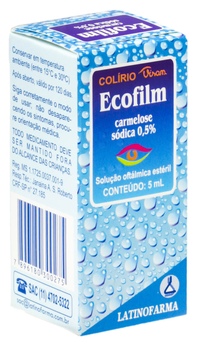 Colírio Ecofilm 5mg/ml com 5ml