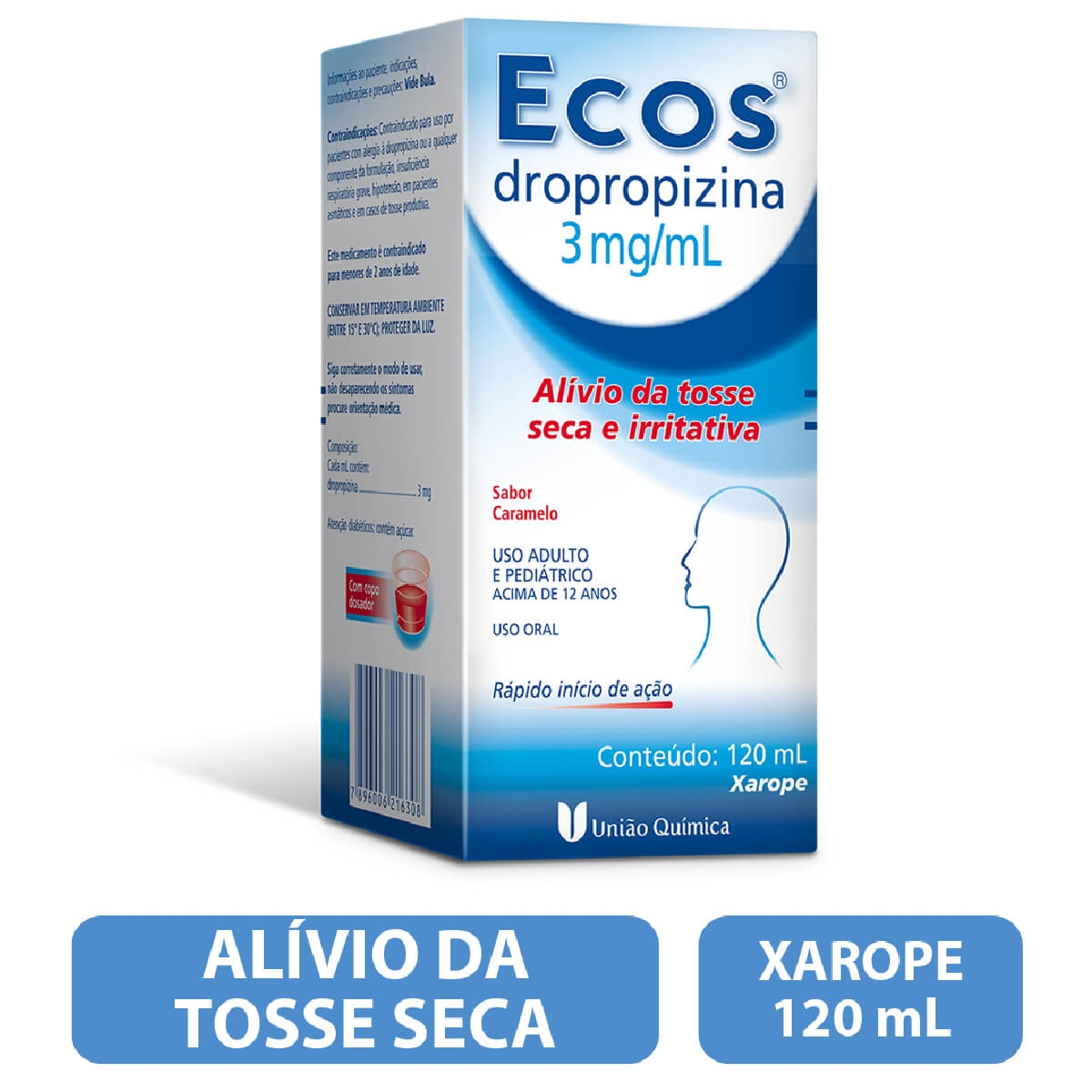 Ecos Dropropizina 3mg/ml Xarope Sabor Caramelo 120ml