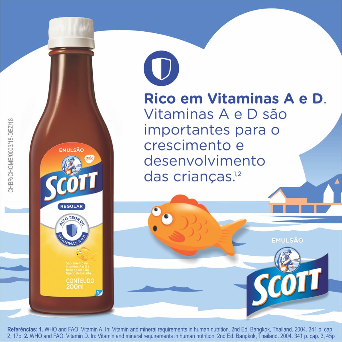 Emulsão Scott Tradicional 200ml Glaxosmithkline | Droga Raia