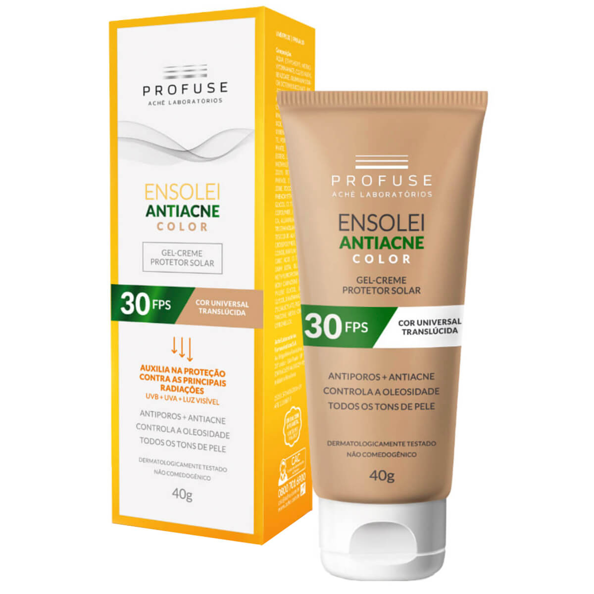 Protetor Solar Facial Profuse Ensolei Antiacne Color FPS 30 com 40g Menor preço em Protetor Solar Facial Profuse Ensolei Antiacne Color FPS 30 com 40g