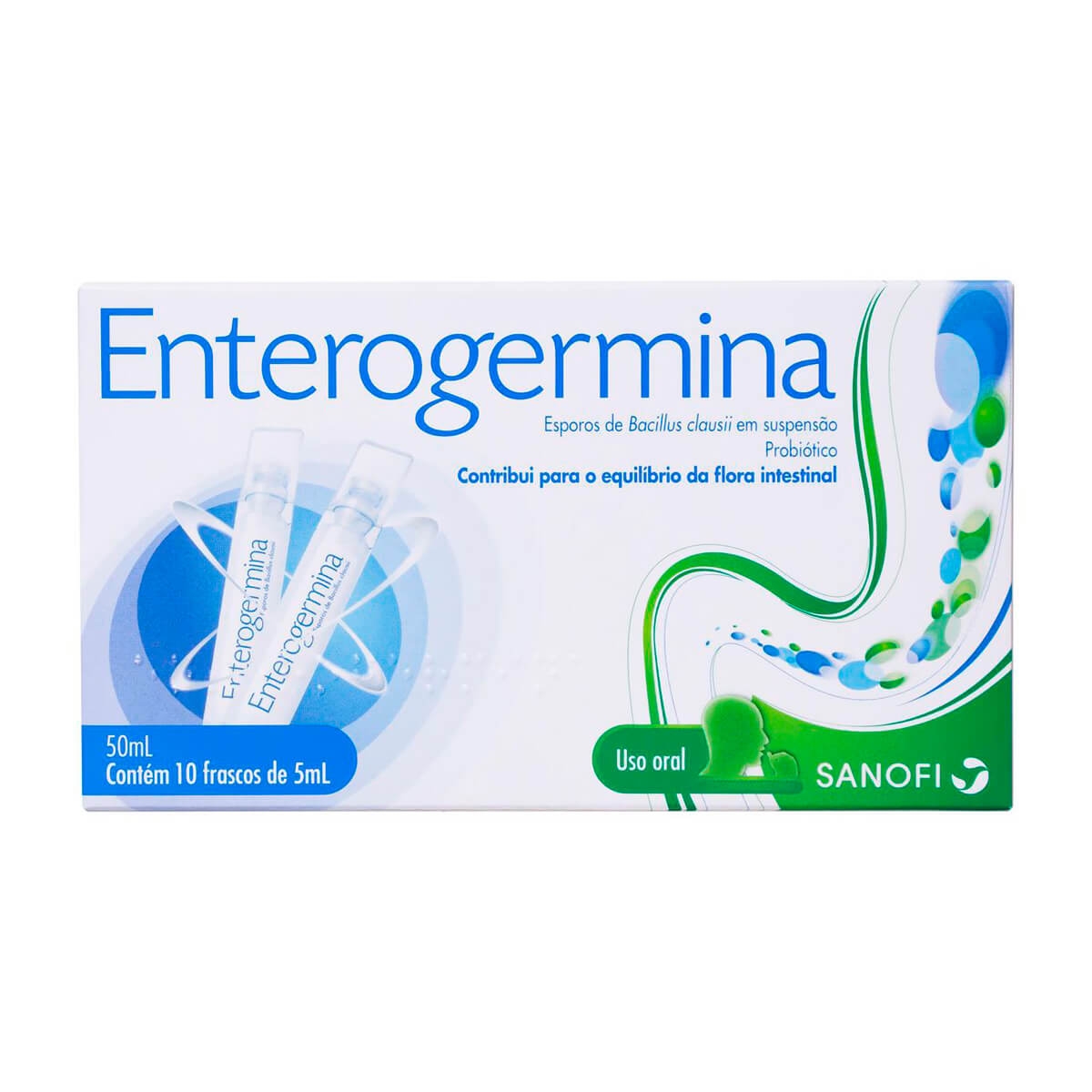 Probiótico Enterogermina Com 10 Frascos De 5ml Droga Raia