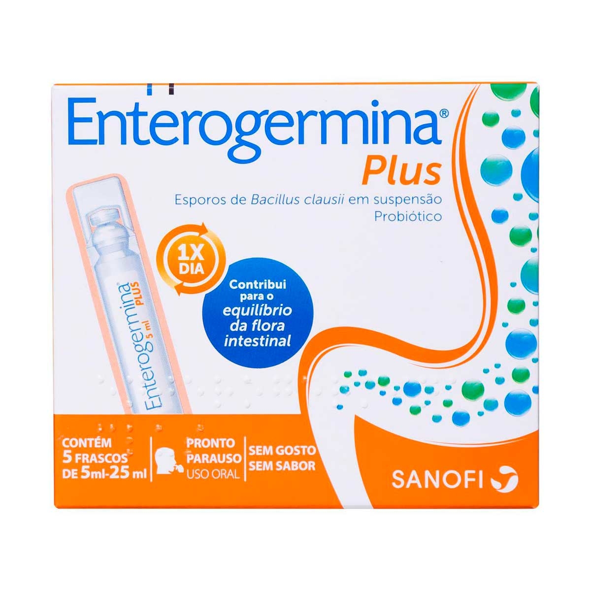 Probiótico Enterogermina Plus Com 5 Frascos De 5ml Droga Raia