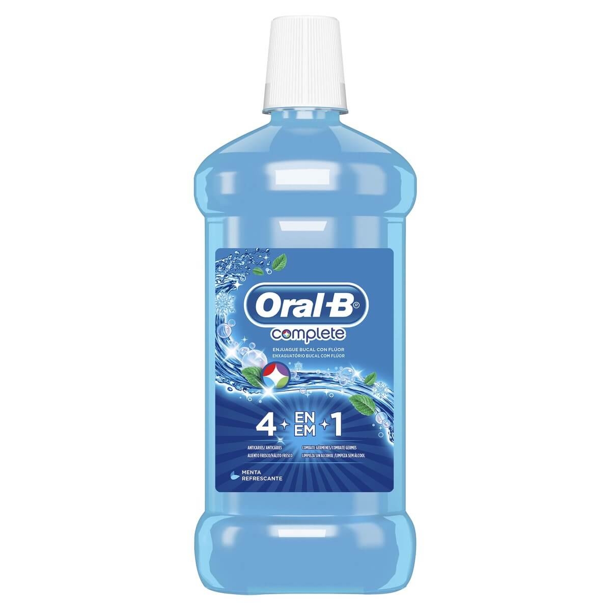Enxaguante Antisséptico Bucal Oral-B Complete 4 em 1 Menta Sem Álcool com 2L Menor preço em Enxaguante Antisséptico Bucal Oral-B Complete 4 em 1 Menta Sem Álcool com 2L
