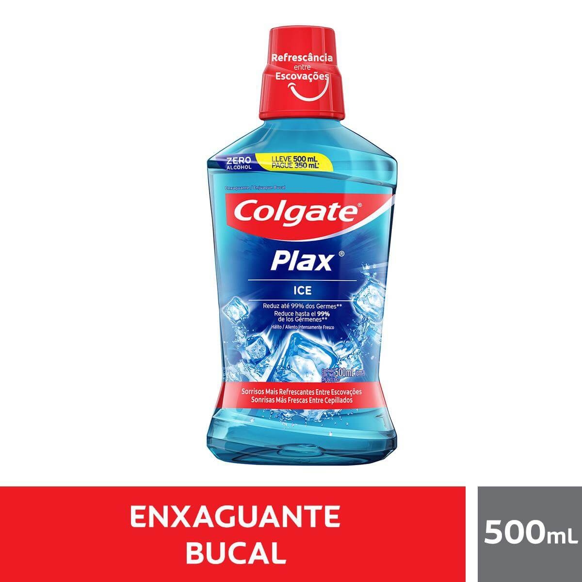 Enxaguante Antisséptico Bucal Colgate Plax Ice com 500ml Menor preço em Enxaguante Antisséptico Bucal Colgate Plax Ice com 500ml