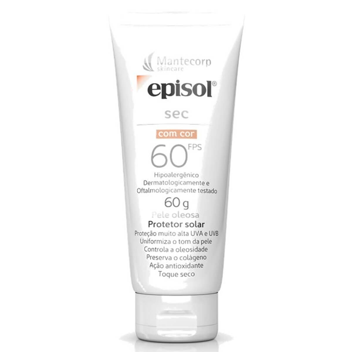 Protetor Solar Facial Episol Sec com Cor FPS60 60g