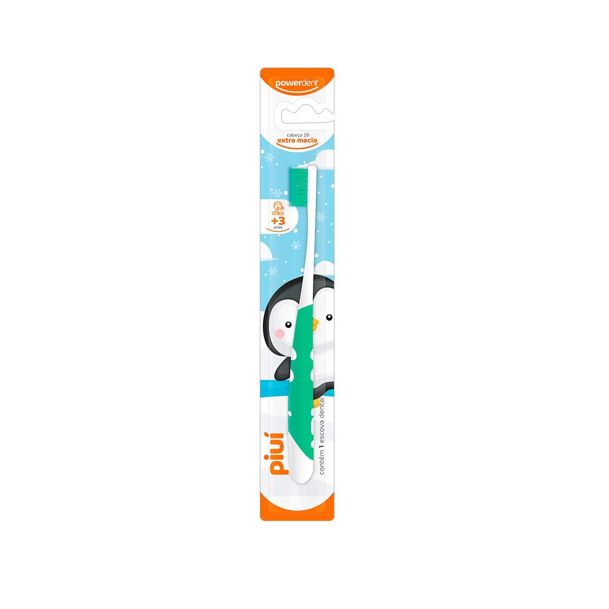 Escova de Dente Infantil Powerdent Piuí com 1 Unidade