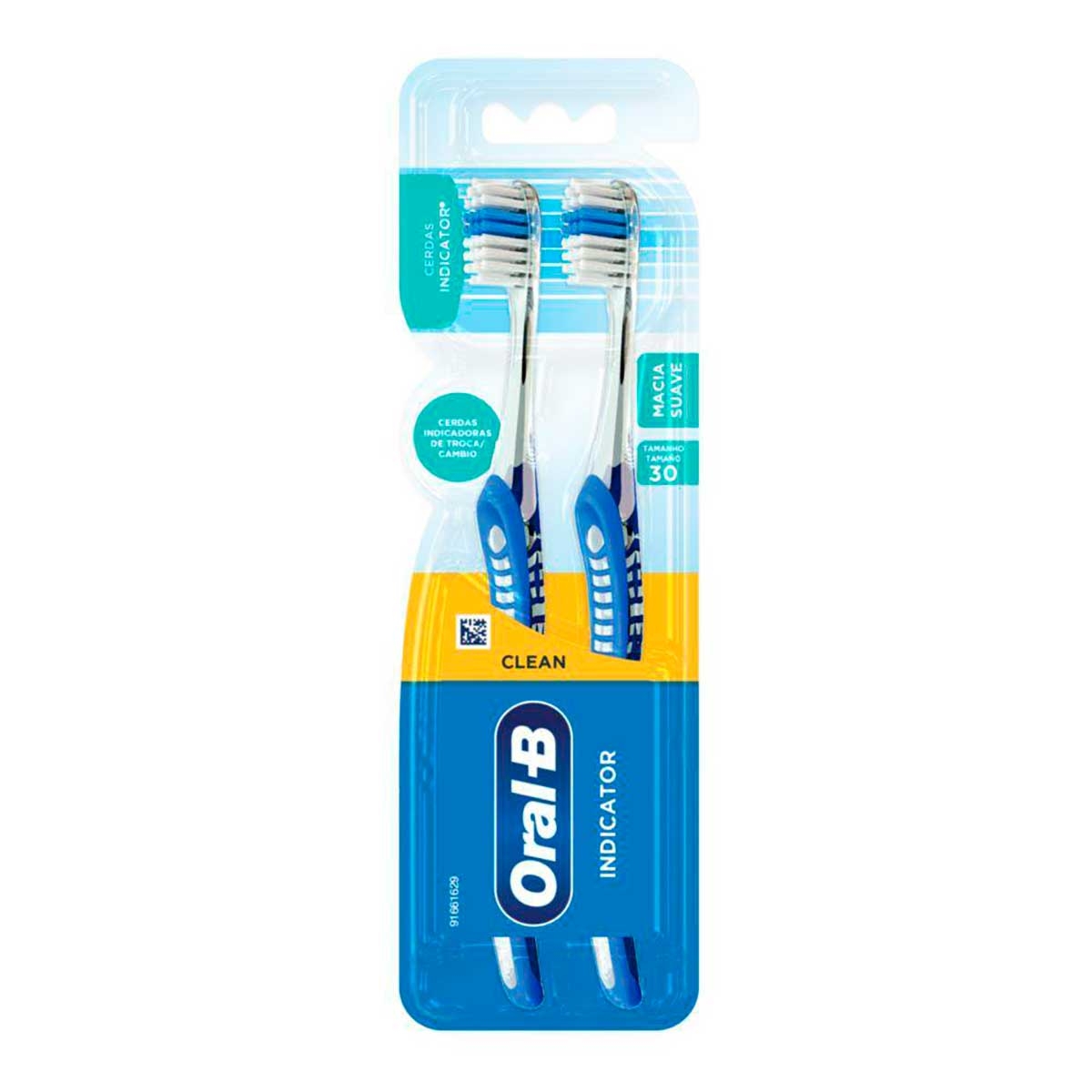 Escova de Dente Oral-B Clean Indicator Macia N°30 com 2 unidades