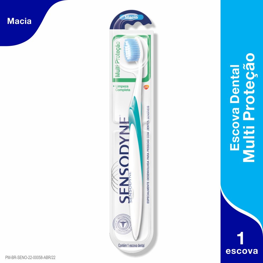Escova de Dente Sensodyne Multi Proteção Macia com 1 unidade