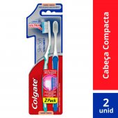 Escova de Dente Colgate Slim Soft Ultra Compact com 2 unidades