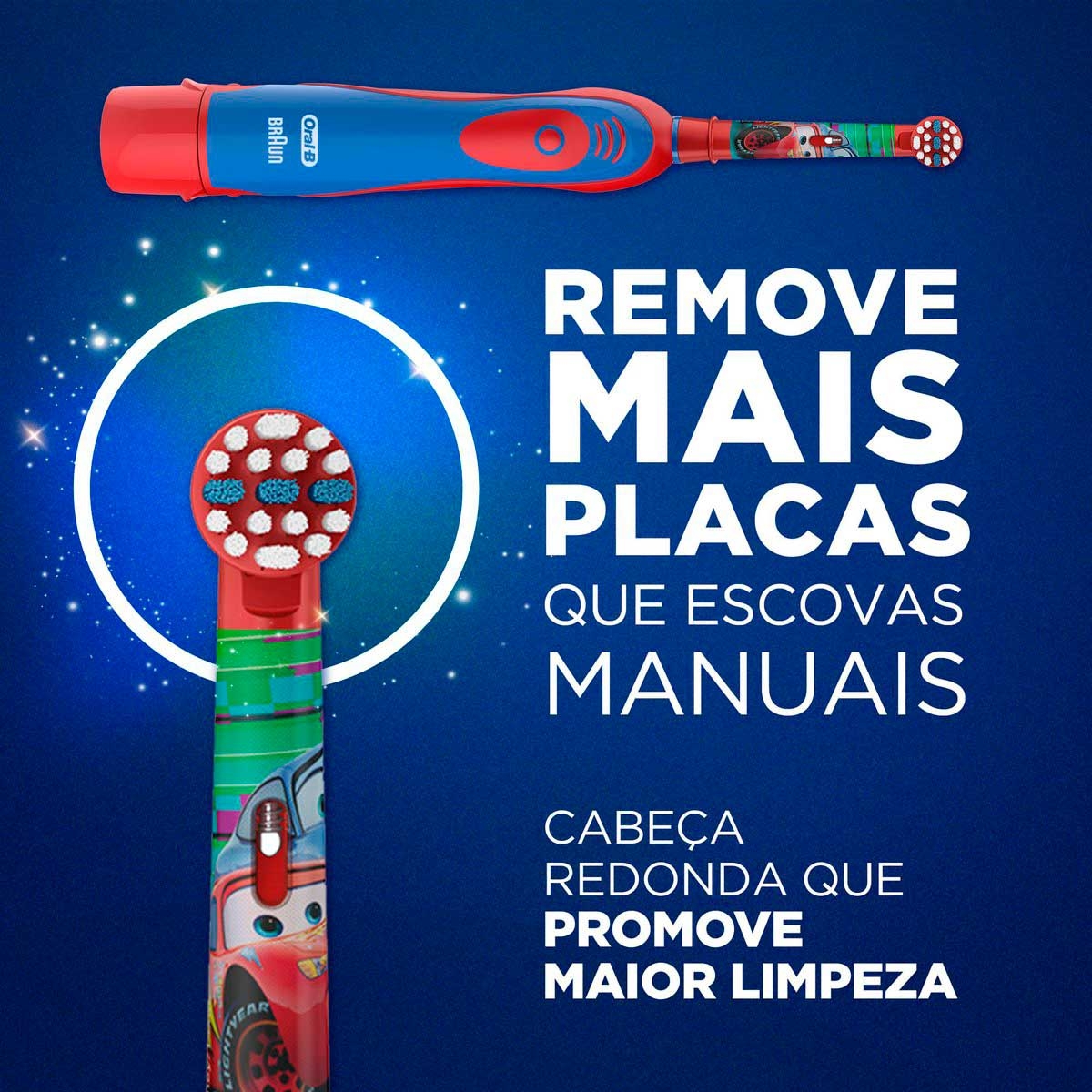 Refil Para Escova Elétrica Oral-B Disney Pixar Carros Com 2 Unidades ...