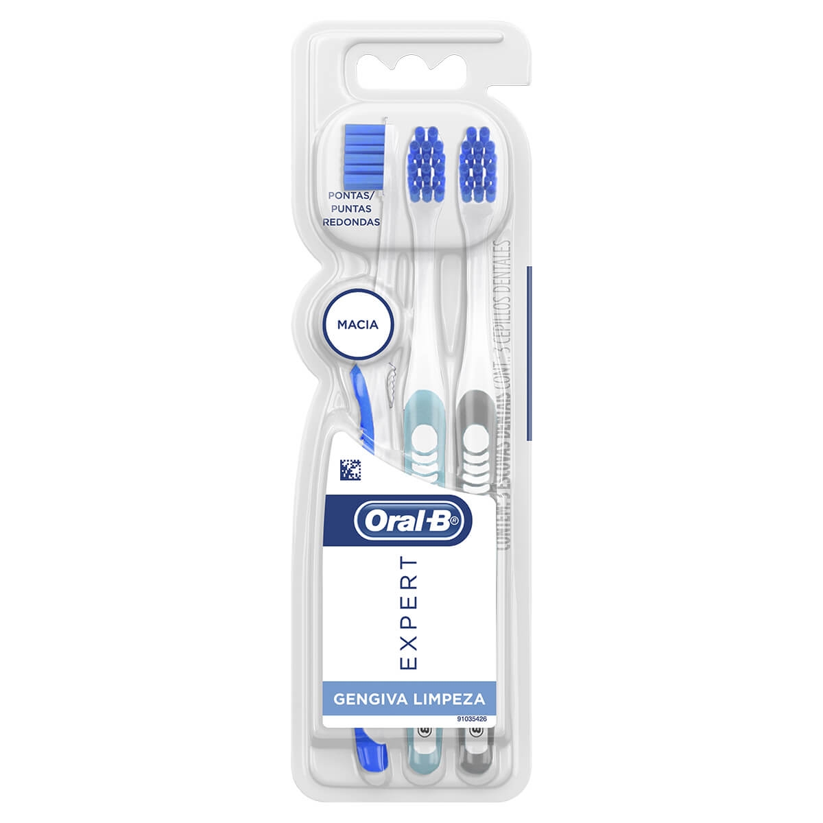 Escova Dental Oral-B Expert Gengiva Limpeza 3 Unidades