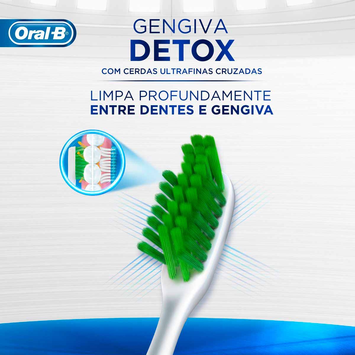 Escova de Dente OralB Gengiva Detox Ultrafino com 3 unidades Droga Raia