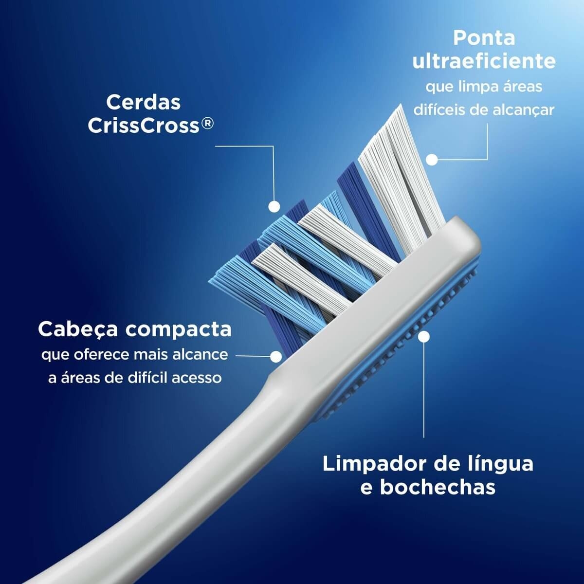 Escova de Dente OralB Macia 7 Benefícios Compact em oferta Droga Raia