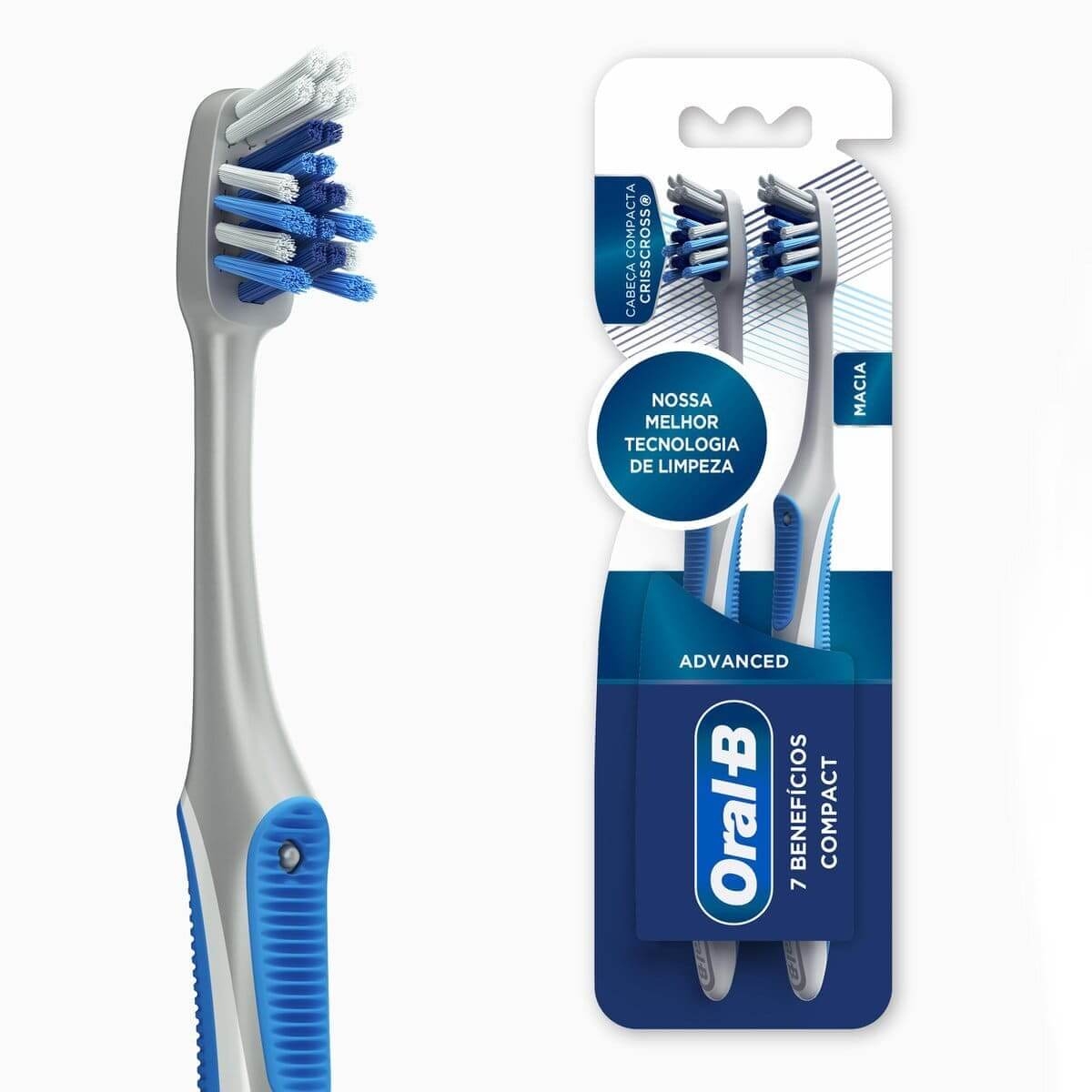 Escova Dental Oral-B 7 Benefícios Compact com 2 Unidades 2 Unidades
