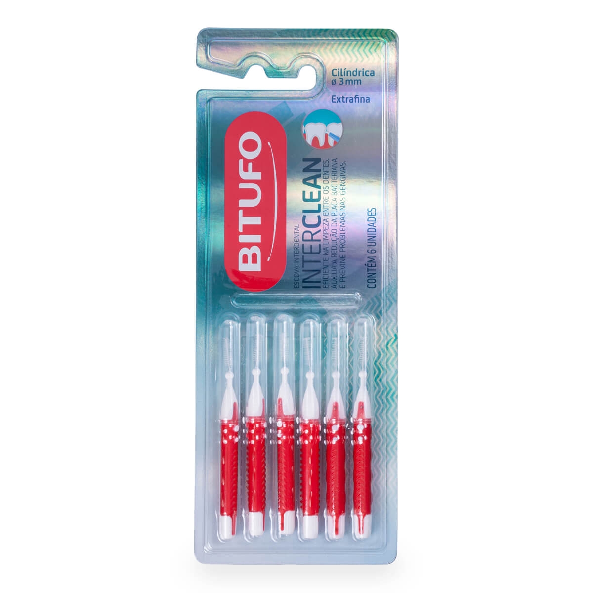 Escova de Dente Interdental Bitufo Interclean Extrafina Cilíndrica com ...