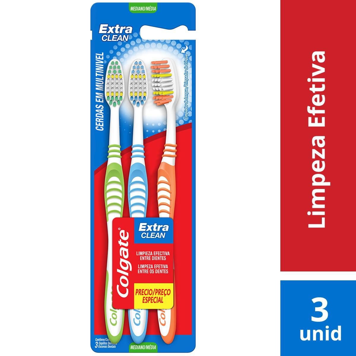 Escova Dental Colgate Extra Clean Menor preço em Escova Dental Colgate Extra Clean