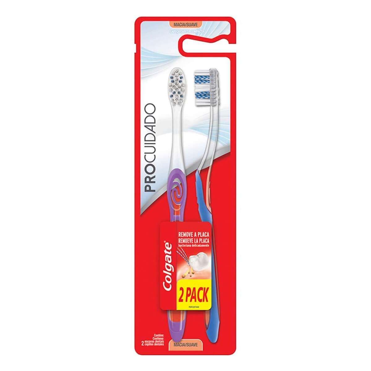 Escova de Dente Colgate Pro Cuidado Macia com 2 unidades Menor preço em Escova de Dente Colgate Pro Cuidado Macia com 2 unidades