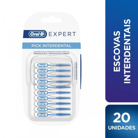 Escova de Dente Interdental Oral-B Pick Expert Descartável com 20 unidades