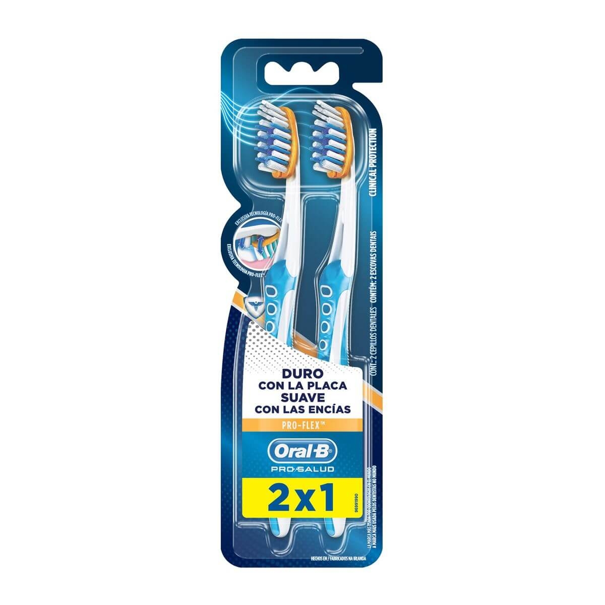 Escova Dental Oral B Pro-Saúde Antibacteriana Macia N°35 2 Unidades