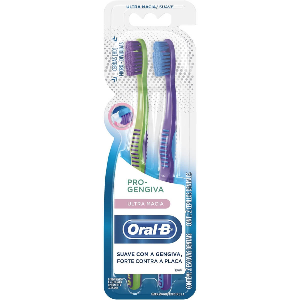 Escova Dental OralB ProGengiva 2 Unidades Droga Raia