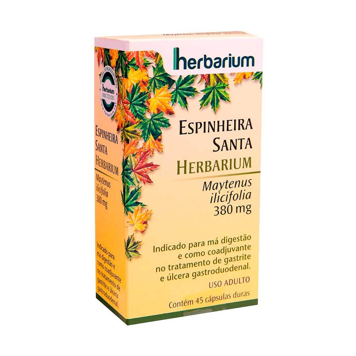 Espinheira Santa Herbarium com 45 Cápsulas | Droga Raia