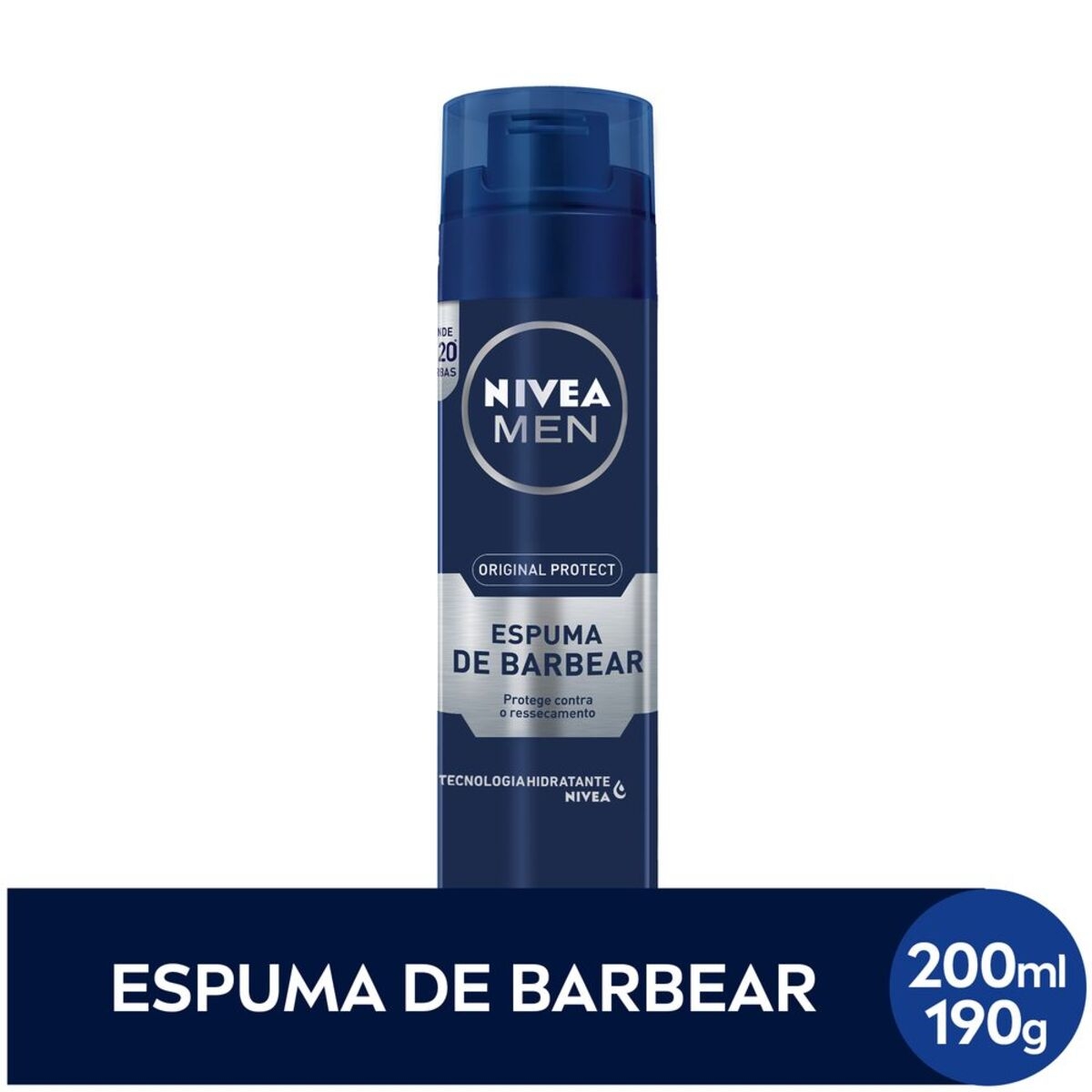 Espuma de Barbear Nivea Men Original Protect com 200ml