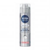 Espuma de Barbear Nivea Men Silver Protect Antibacteriano com 200ml