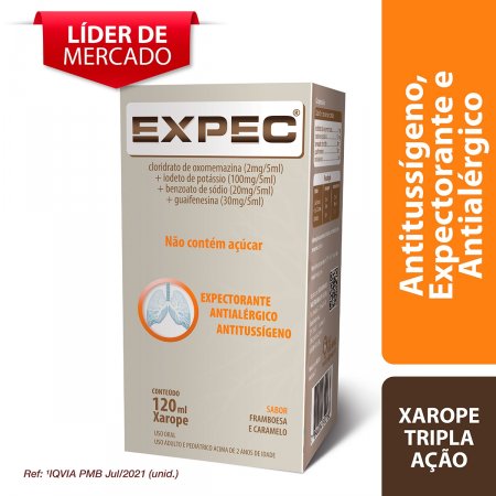 Expec Xarope Sabor Framboesa e Caramelo com 120ml