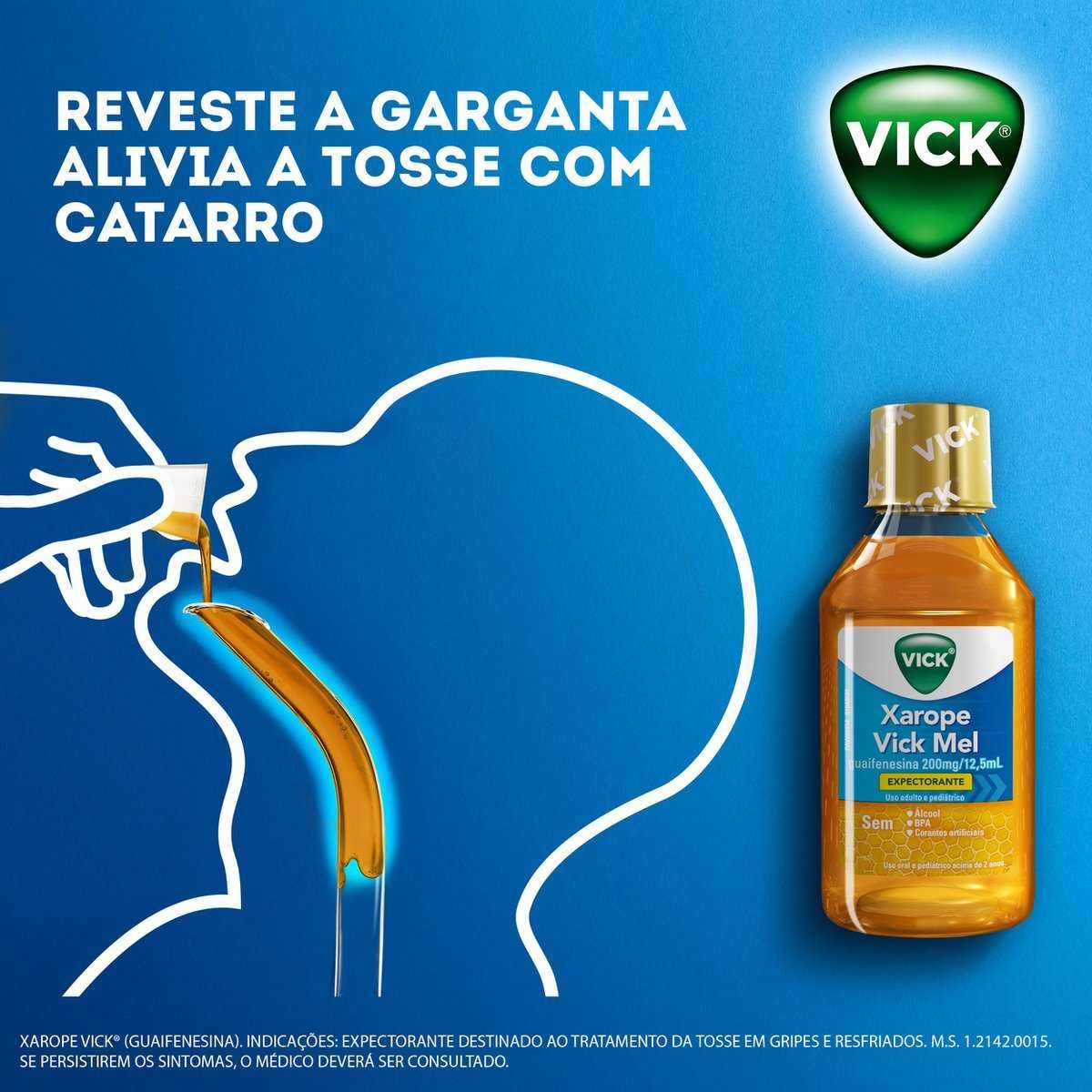Vick Mel Xarope Expectorante com 120ml: Valor e onde comprar | Droga Raia