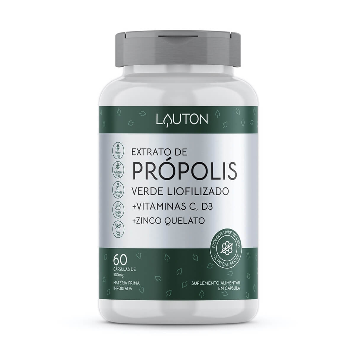 Extrato de Própolis Lauton Verde Liofilizado + Vitaminas C e D3 + Zinco com 60 cápsulas Menor preço em Extrato de Própolis Lauton Verde Liofilizado + Vitaminas C e D3 + Zinco com 60 cápsulas