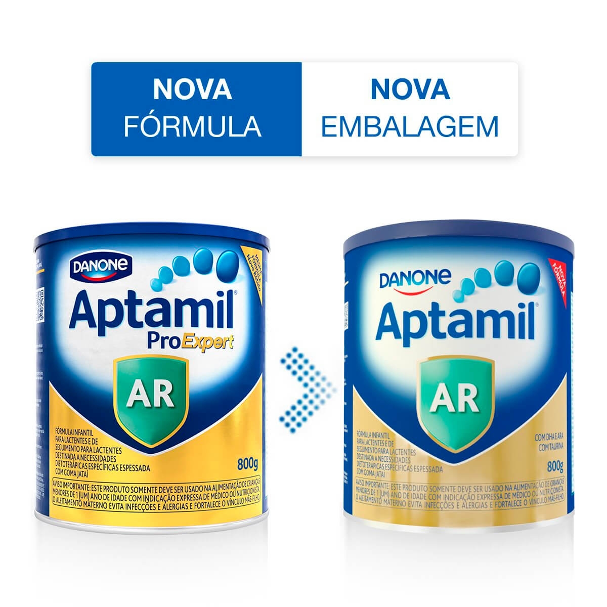 Fórmula Infantil Aptamil AR Danone 0 a 3 anos 800g - Promoção | Droga Raia