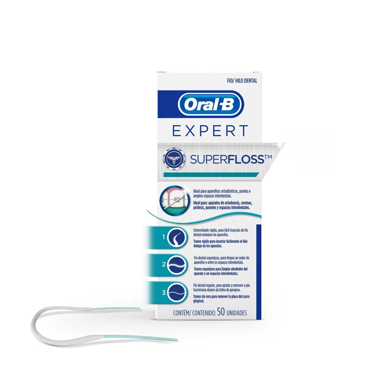 Fio Dental Oral-B Expert SuperFloss com 50 unidades
