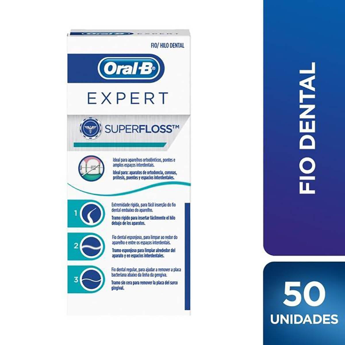 Fio Dental Oral-B Expert SuperFloss: Compre Online Pelo Melhor Preço ...