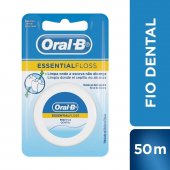 Fio Dental Oral-B Essential Floss Encerado com 50 metros