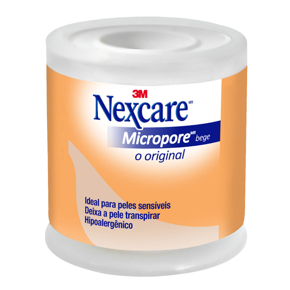 fita micropore nexcare bege com 1 rolo de 50mm x 4 5m droga raia