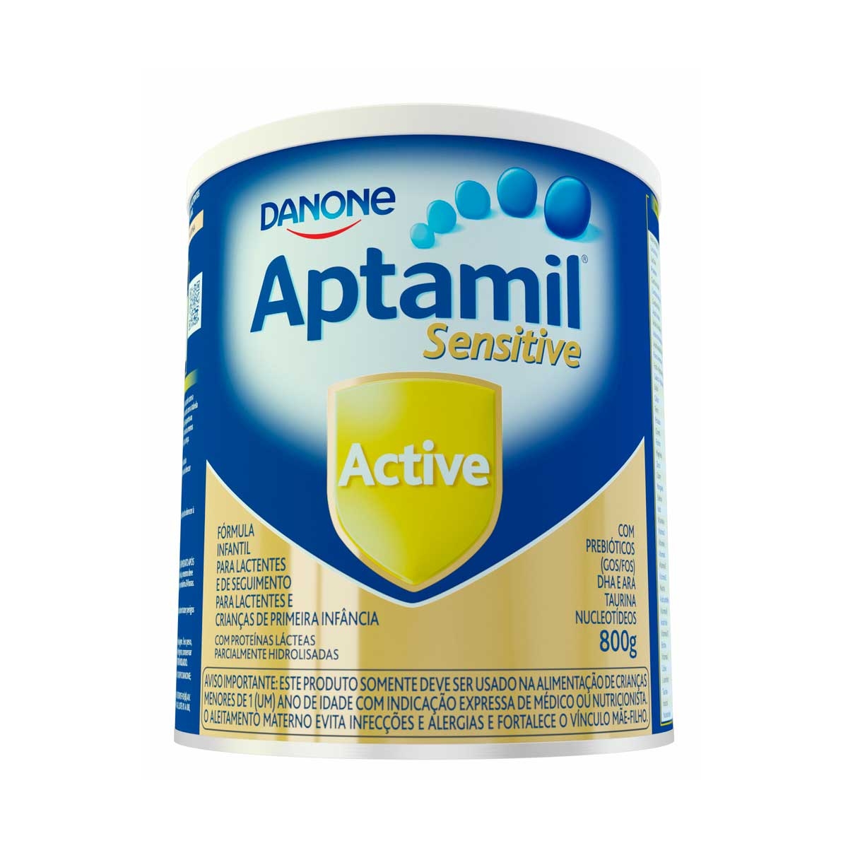 Fórmula Infantil Aptamil Sensitive Active Danone 0 a 36 meses com 800g