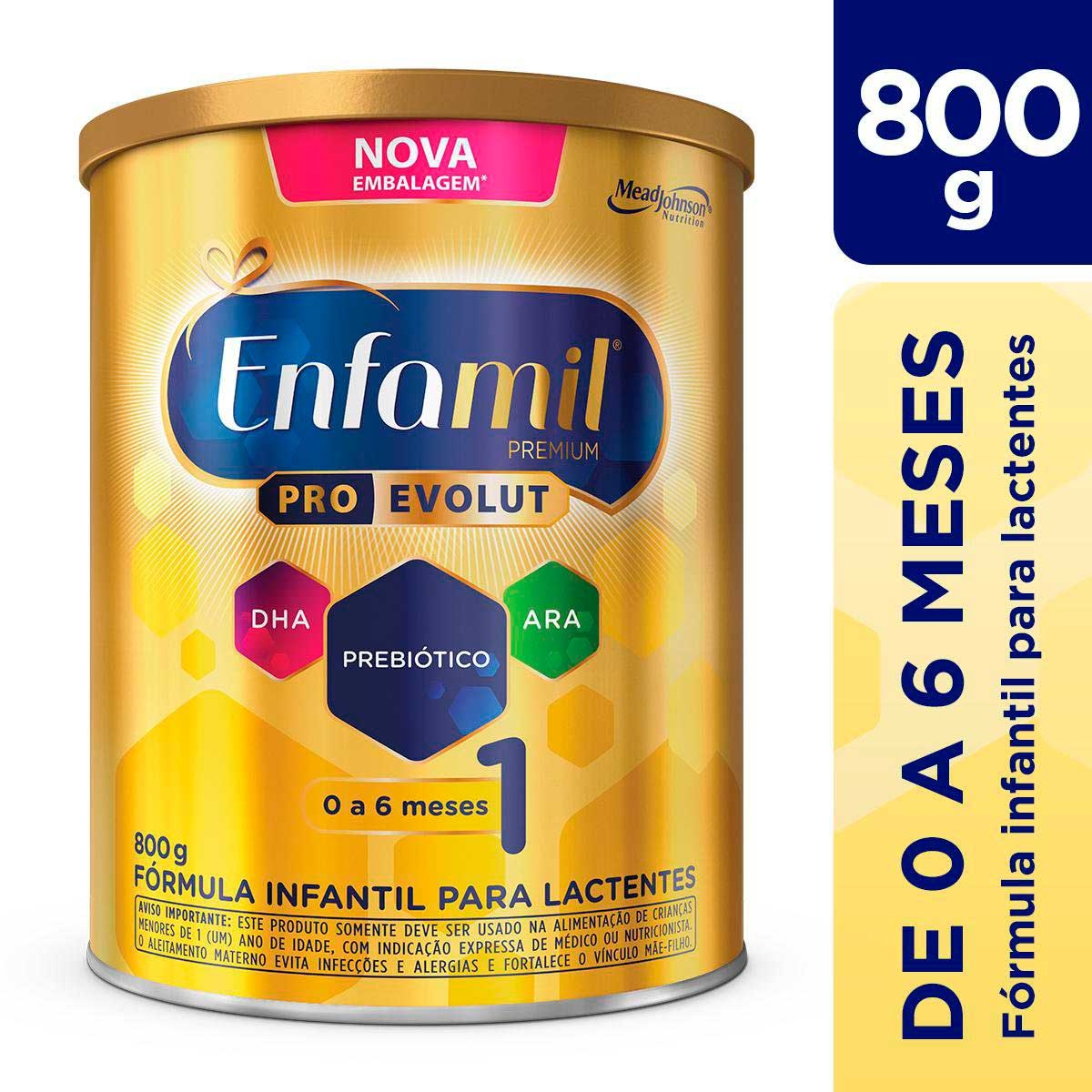 Fórmula Infantil Enfamil Premium 1 com 800g Menor preço em Fórmula Infantil Enfamil Premium 1 com 800g