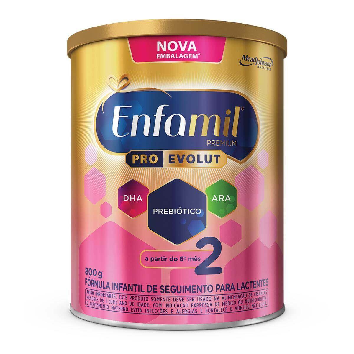 Fórmula Infantil Pro Evolut 2 Enfamil Premium 6 a 12 meses 800g Menor preço em Fórmula Infantil Pro Evolut 2 Enfamil Premium 6 a 12 meses 800g
