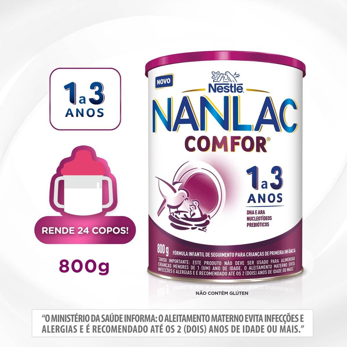 Fórmula Infantil Nanlac Comfor 1+ 1 a 3 anos 800g: Oferta | Droga Raia