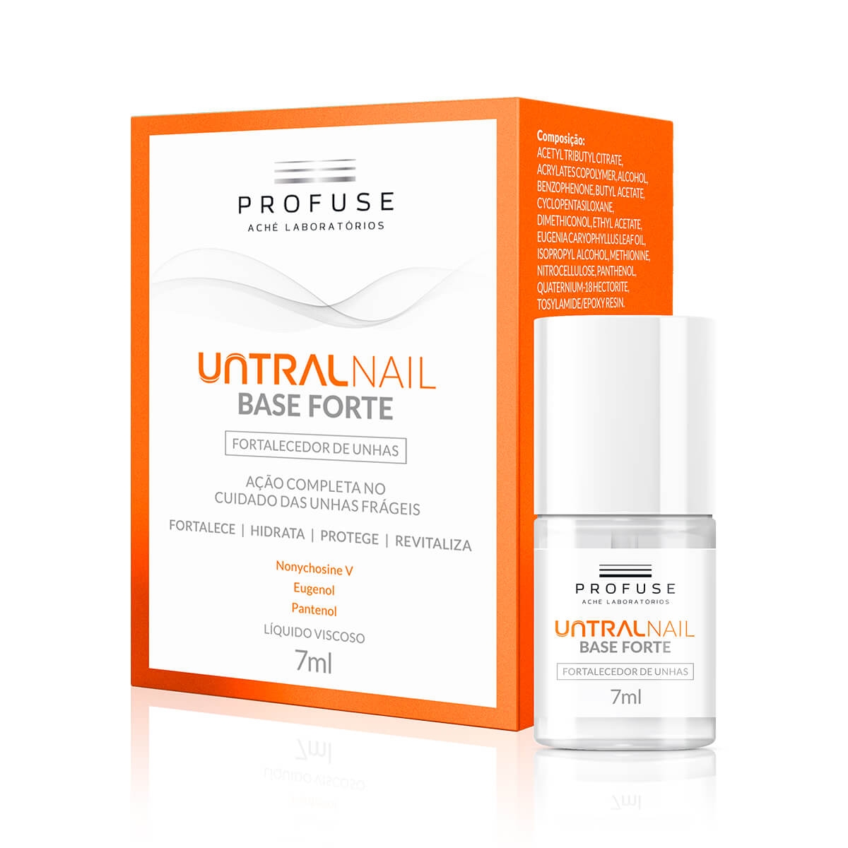 Fortalecedor de Unha Profuse UntralNail Base Forte com 7ml Menor preço em Fortalecedor de Unha Profuse UntralNail Base Forte com 7ml