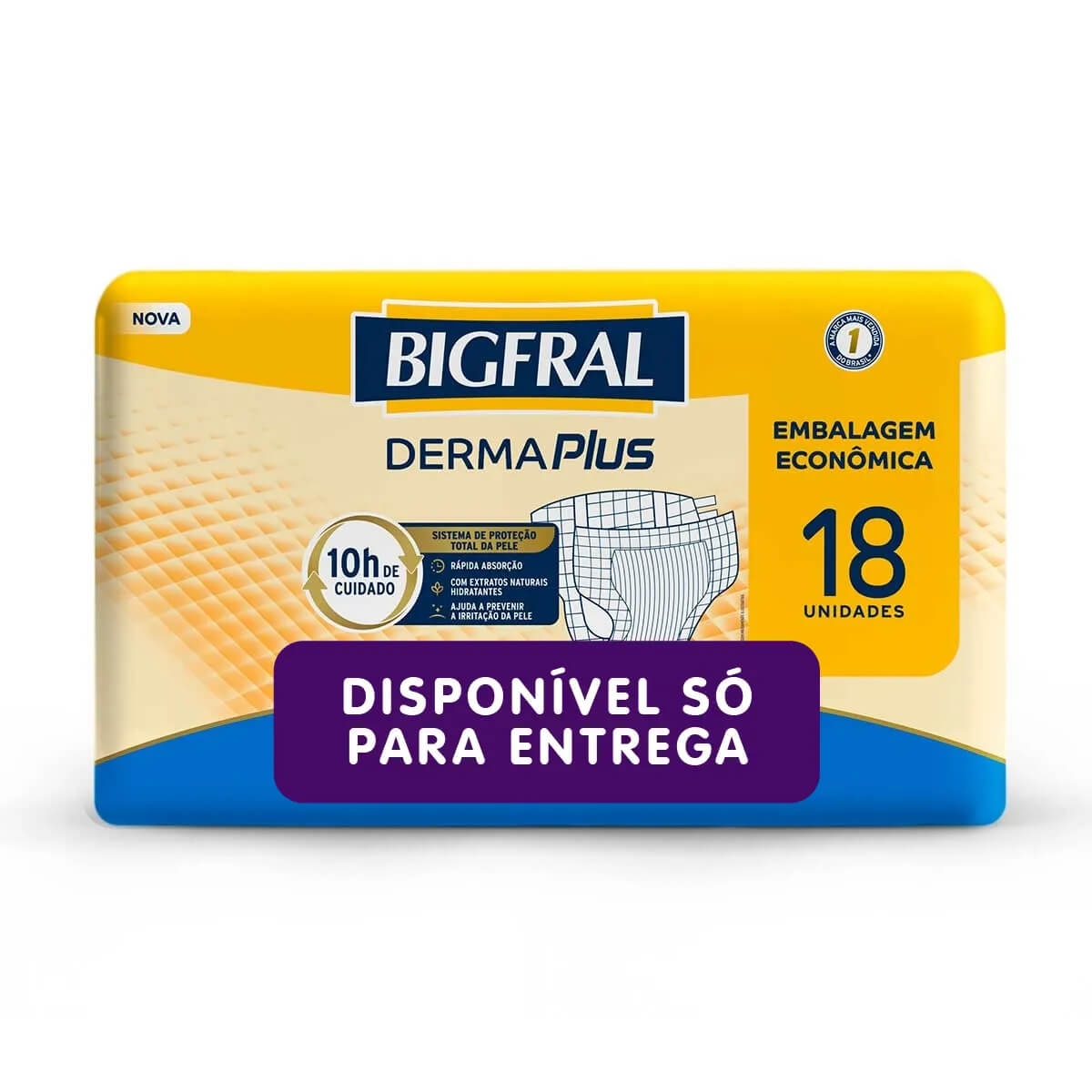 Fralda Descartável para Adulto Bigfral Derma Plus M com 18 unidades Menor preço em Fralda Descartável para Adulto Bigfral Derma Plus M com 18 unidades