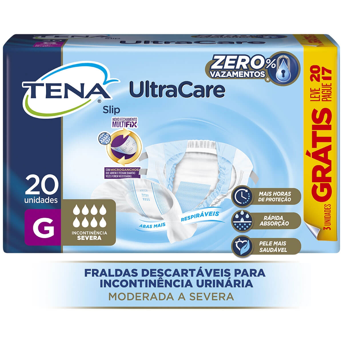 Fralda Adulto Tena Slip UltraCare G 20 unidades é ruim? Fralda Adulto Tena Slip UltraCare G 20 unidades é boa?